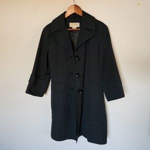 Michael Kors black cotton trench coat, size XS